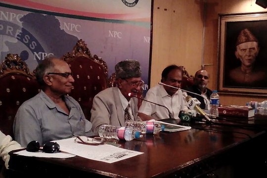 Freedom fighter of Pakistan Azad bin Hyder press conference at National Press Club Islamabad report by PCCNN CH.Ilyas