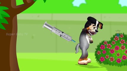 Funny Little Dog Injections in The Bottom - Learning Colors for Kids with 3D Dog_20