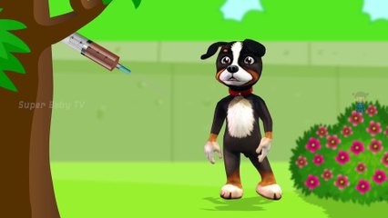 Funny Little Dog Injections in The Bottom - Learning Colors for Kids with 3D Dog_27