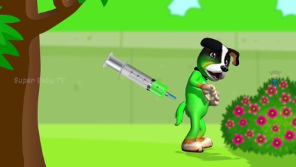 Funny Little Dog Injections in The Bottom - Learning Colors for Kids with 3D Dog_52