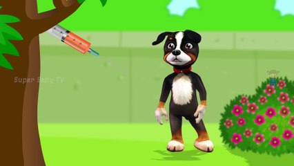 Funny Little Dog Injections in The Bottom - Learning Colors for Kids with 3D Dog_72
