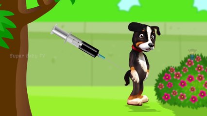 Funny Little Dog Injections in The Bottom - Learning Colors for Kids with 3D Dog_87