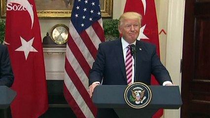 Trump'ın Erdoğan'la yaptığı toplantıda dikkat çeken hal ve hareketleri