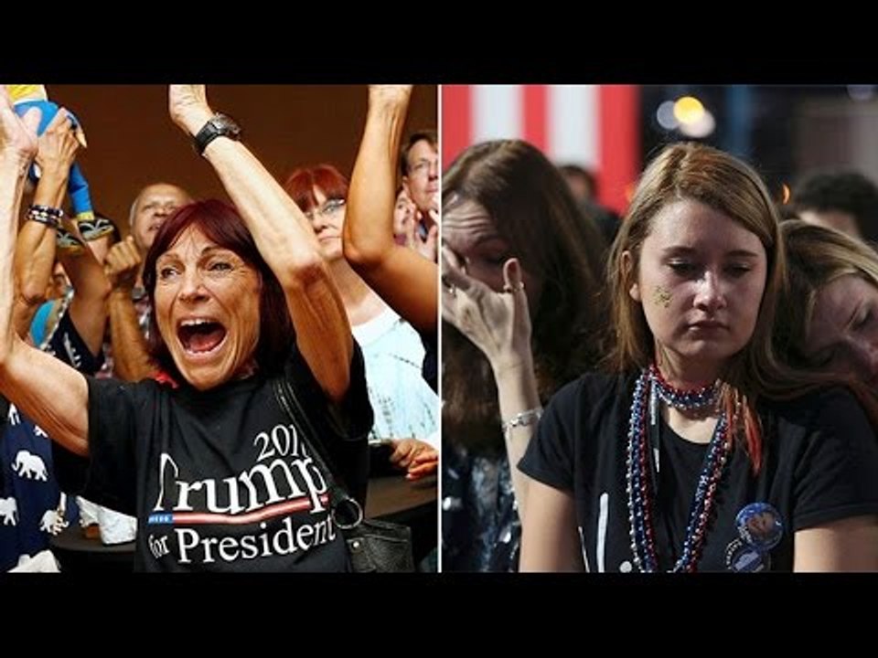 Delight vs. despair: Trump, Clinton supporters react as US election results announced
