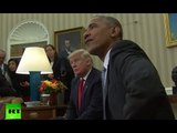 RAW: Obama welcomes president-elect Trump at White House