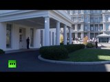 AP cameramen chat as Obama and Trump meet inside the White House