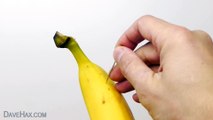 He Sticks A Sewing Needle In A Banana And Twists It Around. What It Does? This Is SO Smart!