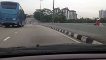 Uomo salva un gatto ferito in mezzo a una autostrada di Singapore