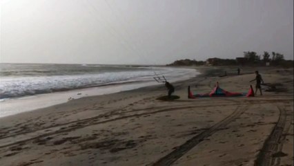 Session surfkite à Toubab-Dialaw - Sénégal avec Alexis 13 mai 2017