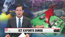 Korea's ICT exports rise 24% on-year in April to over US$ 15.5 bil.