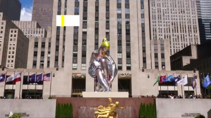 A Giant Inflatable Ballerina Takes Over New York's Rockefeller Center
