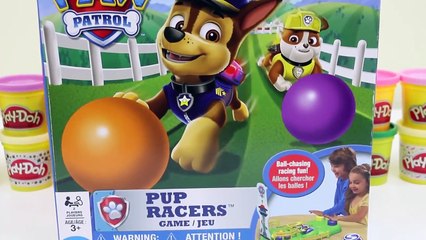 Paw Patrol Pup Racers Ball Race Playset Game & Paw Patrol MashEms Surprise Toys!