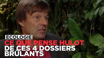 Ce que pense Nicolas Hulot du nucléaire, du gaz de schiste, de Notre-dame-des-Landes...