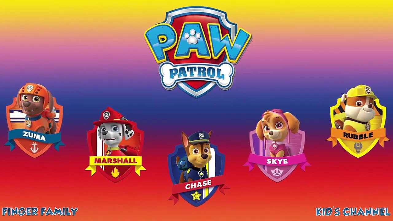 PAW PATROL - Finger Family - Daddy Finger - Nursery Rhyme with Lyrics - Karaoke