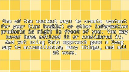 Booklet Tips - Easy Content Resource