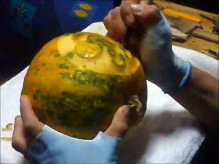 Pumpkin Carving "Anpanman&Baikinman" ハロウィンかぼちゃ「アンパンマンとバイキンマン」