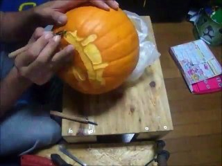 Pumpkin Carving "Tokkyuger Glitte" ハロウィンかぼちゃ「トッキュウジャー　グリッタの食後」