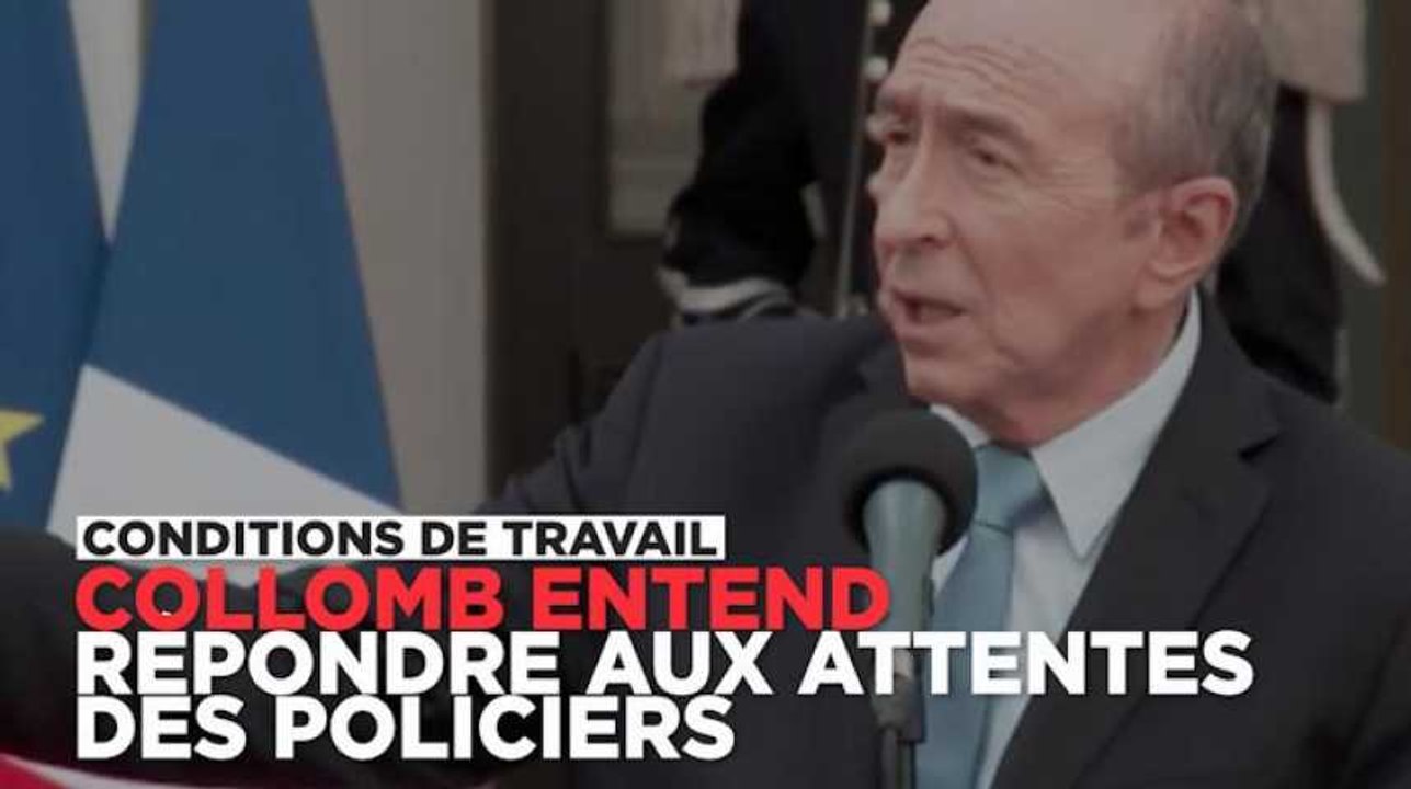 Collomb entend répondre aux attentes des policiers sur les conditions de travail
