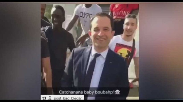 Benoît Hamon s’éclate avec des jeunes dans une cité