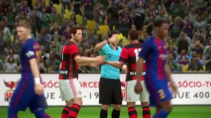 PES 2017 Flamengo vs Barcelona Como Faz um GOL