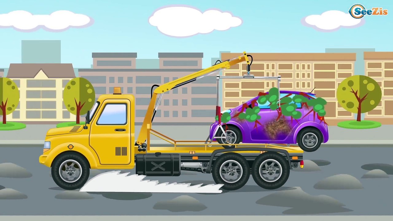 JCB for children Truck and JCB Excavator w Crane +1 HOUR Kids Video Educational Trucks Cartoon