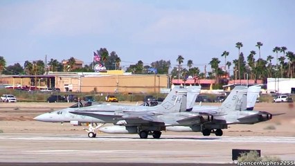 2015 MCAS Yuma Air Show - F/A-18C Hornet 2 ship Take-Off