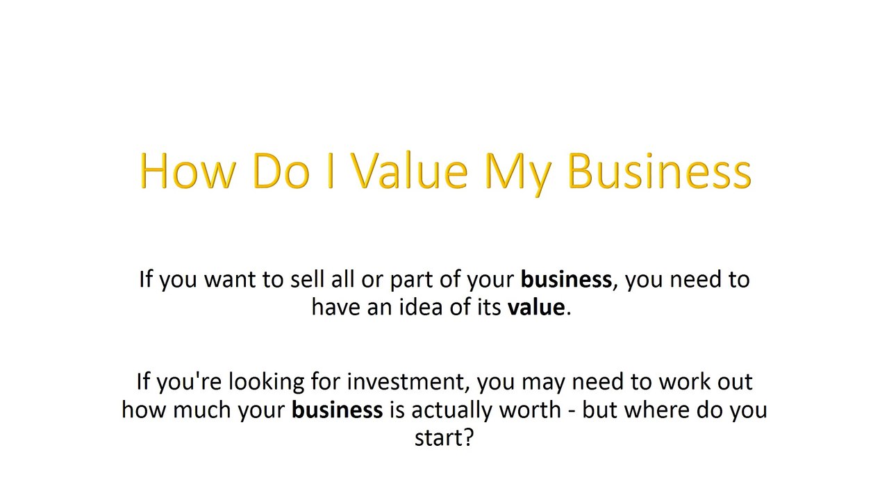 How Do I Value My Business - Carpenter Hawke
