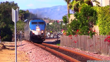 Amtrak trains in Oceanside & Carlsbad, CA (November 23rd, 2013)