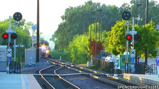 Amtrak Surfliners passing through Sorrento Valley (August 21, 2012)