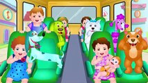 Wheels on the Bus Go Round and Round Rhyme - Popular Nursery Rhymes and Songs for Children -