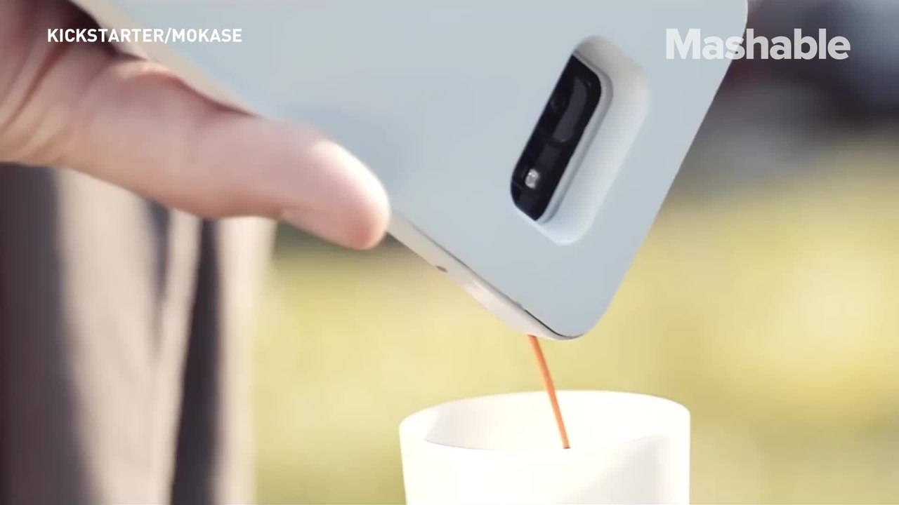 This phone case brews espresso on the go