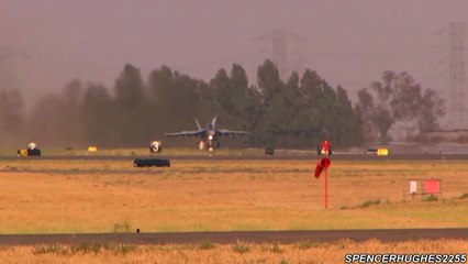2012 Planes of Fame Air Show - F/A-18F Super Hornet departure & go around