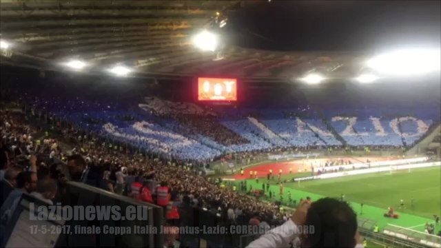 17-5-2017, finale Coppa Italia Juventus-Lazio: la coreografia della Nord
