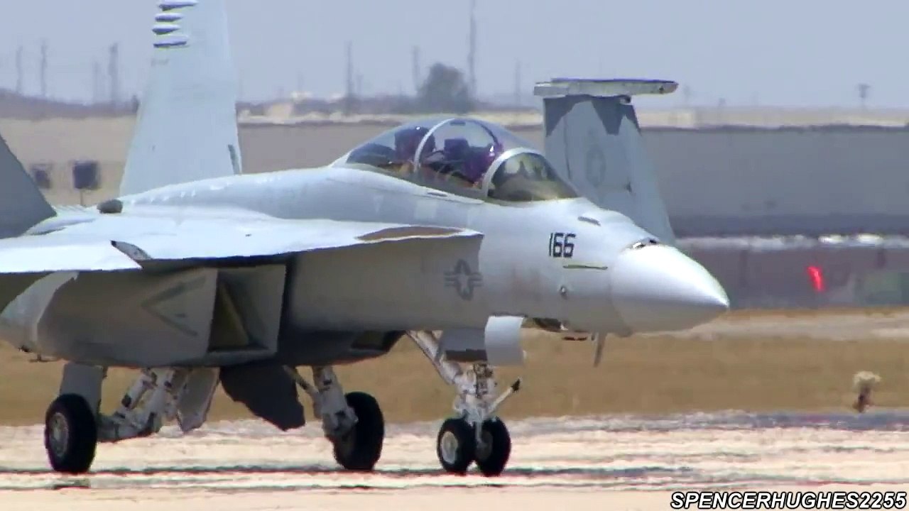2012 March ARB Air Fest (Fri. Practice) - F/A-18F Super Hornet Demo & U.S.N. Tailhook Legacy Flight
