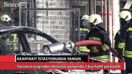 Akaryakıt istasyonunda facianın eşiğinden dönüldü