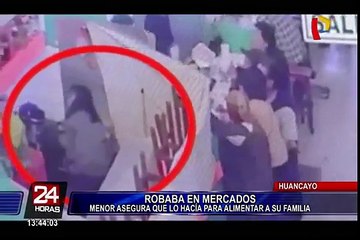 Huancayo: menor robaba en mercado para dar de comer a su hermano