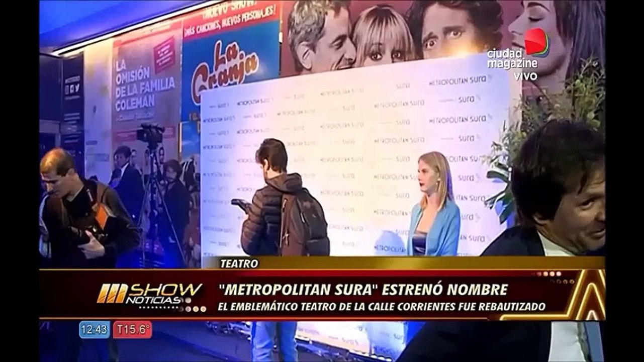 Cecilia Roth y Pablo Kompel "Teatro Metropolitan" rebautizado "Metropolitan Sura"