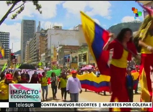 Colombia: trabajadores se movilizan contra políticas de Santos