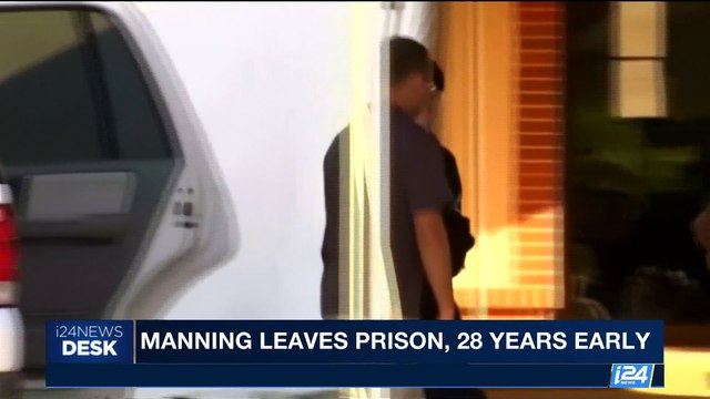 i24NEWS DESK | Manning leaves prison, 28 years early | Wednesday, May 17th 2017