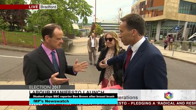 BBC Reporter Slapped After Grabbing Boob