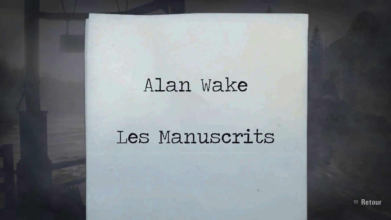Alan Wake Les Manuscrits Lecture Complète Fr