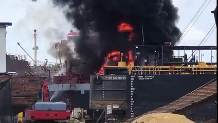 Colombia: Momento de la Explosión en dos astilleros de Cartagena