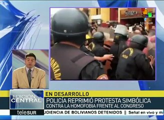 Gob. peruano responde con represión a exigencias de comunidad LGTBI