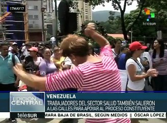 Descargar video: Venezuela: trabajadores de la salud respaldan la Constituyente