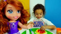 #PlayDoh Ceylin Prenses Sofia için elmalı turta yapıyor. Türkçe izle! #Kızçocukoyunları