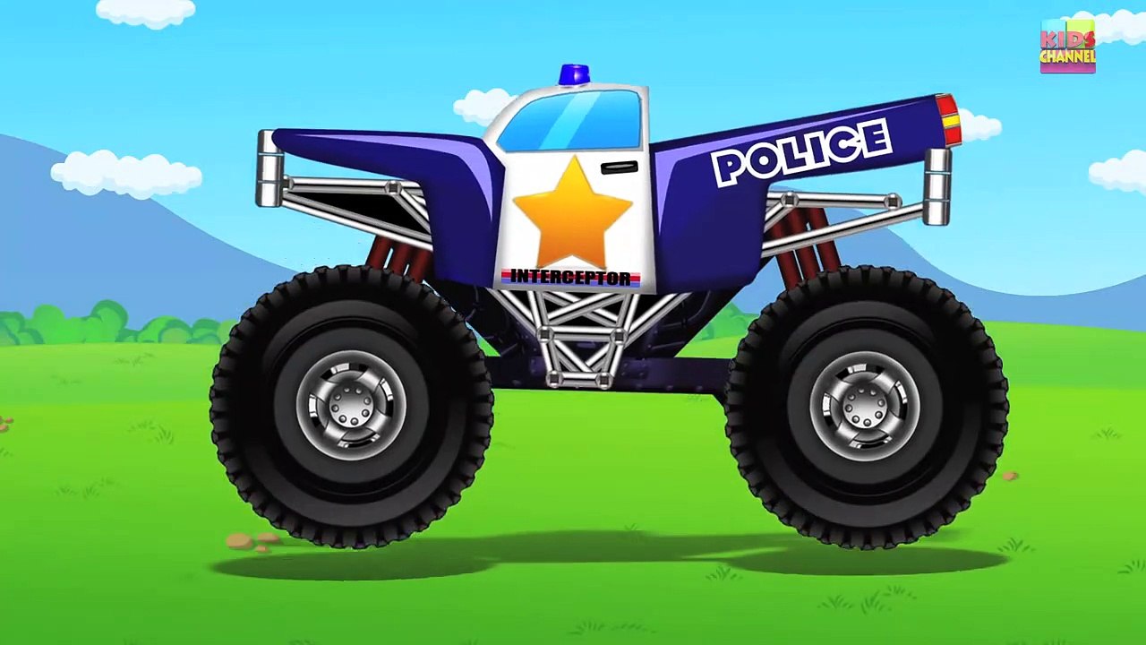 Monster Trucks _ Police Monster Truck _ Police car chase-swTDWqpgtFs