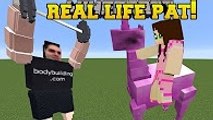 Pat and Jen Minecraft׃ REAL LIFE POPULARMMOS!!! (PAT THROWING WEIGHTS!!) Mod Showcase