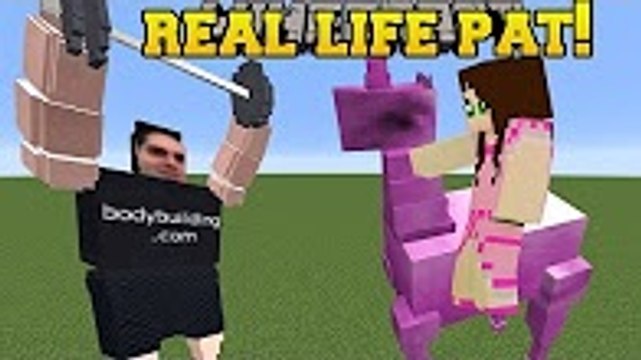 Pat and Jen Minecraft׃ REAL LIFE POPULARMMOS!!! (PAT THROWING WEIGHTS!!) Mod Showcase