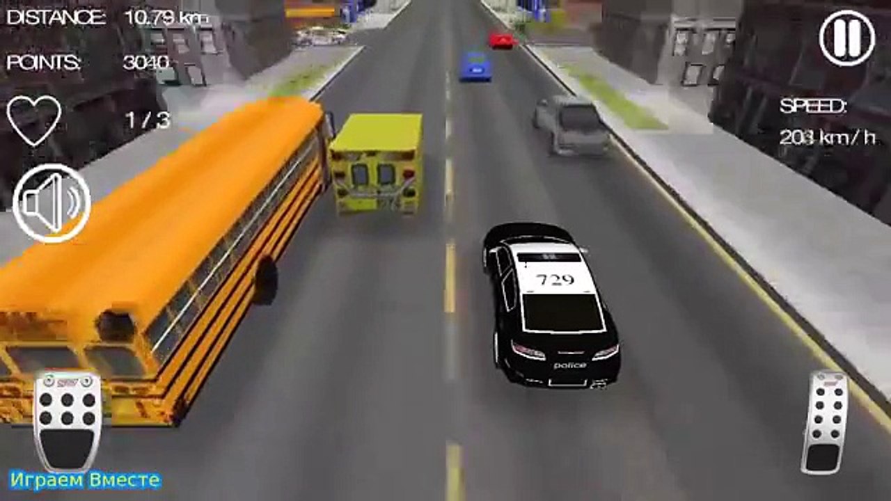 Полицейская машина Мультик про машинки Гонки Игры Видео для детей