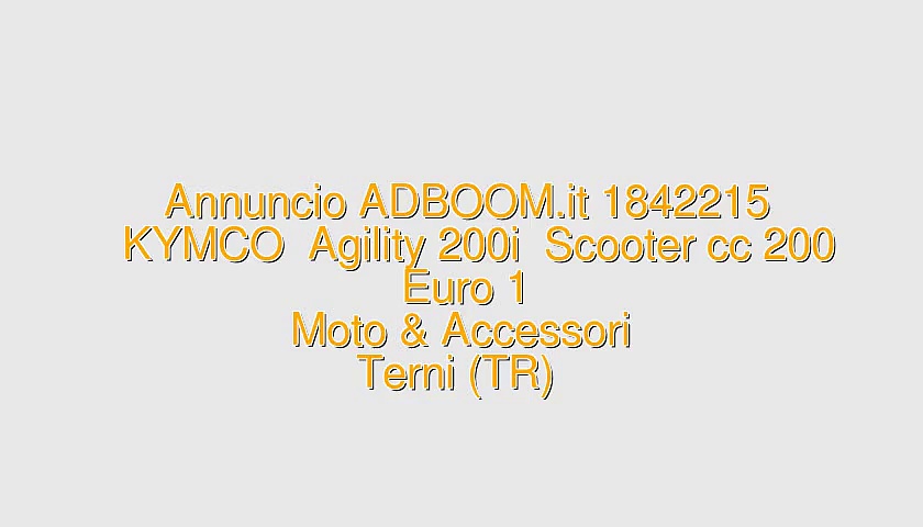 KYMCO  Agility 200i  Scooter cc 200